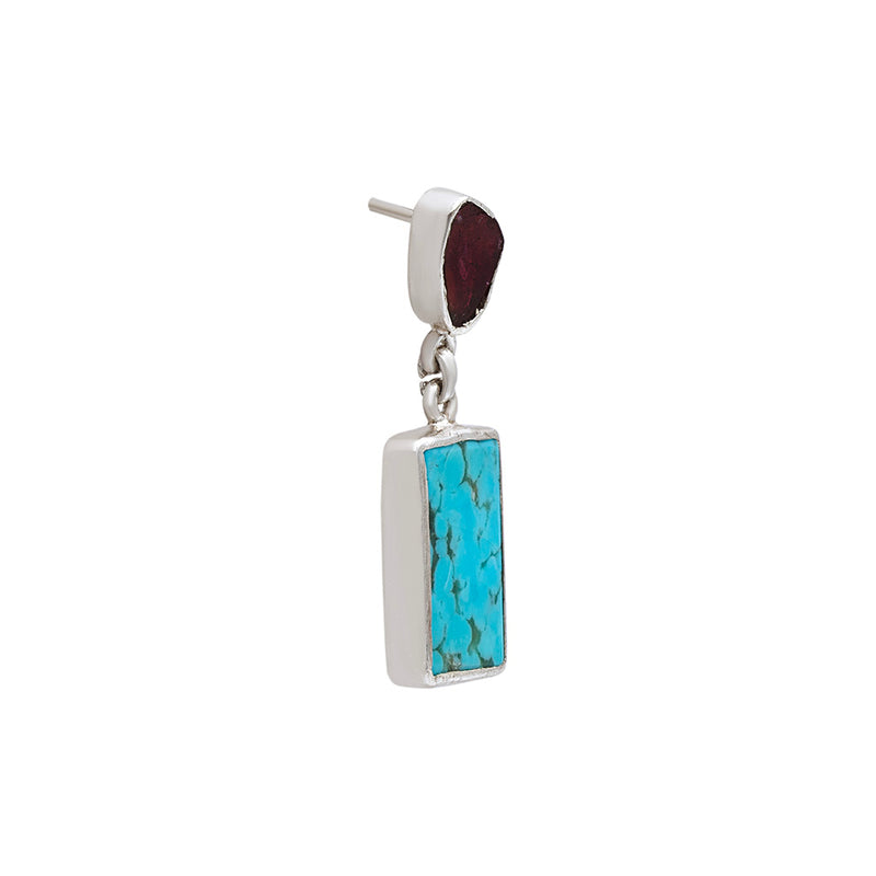Velorra stone drop earrings detail