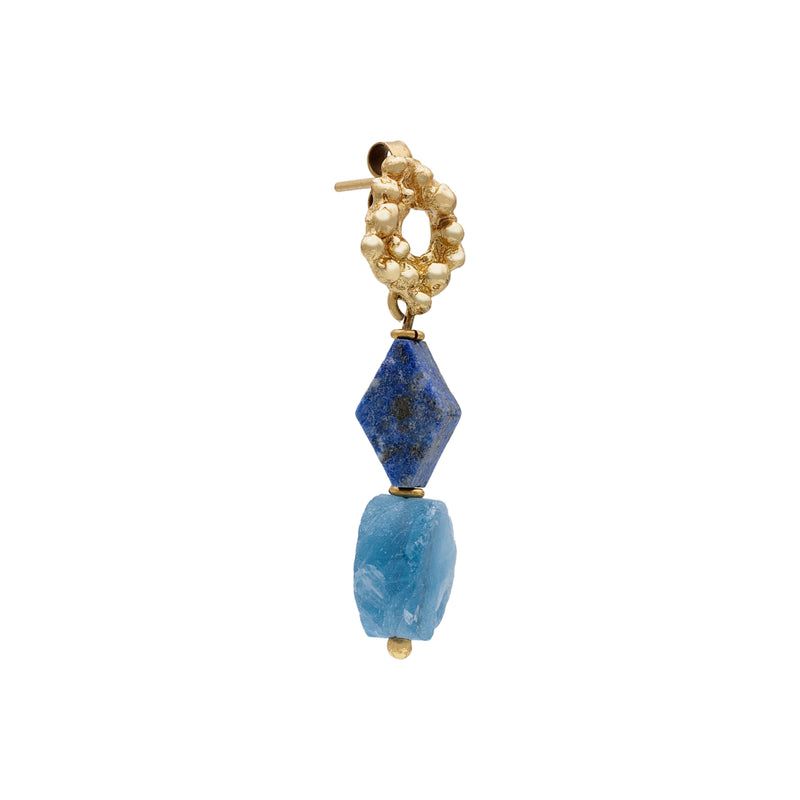 Velorra abstract drop earrings angled view