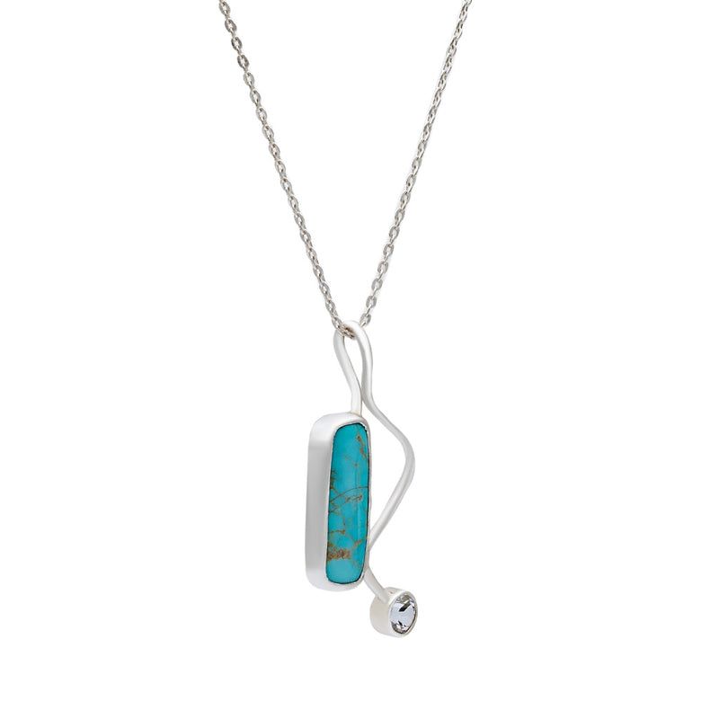 Velorra dual stone necklace detail close up